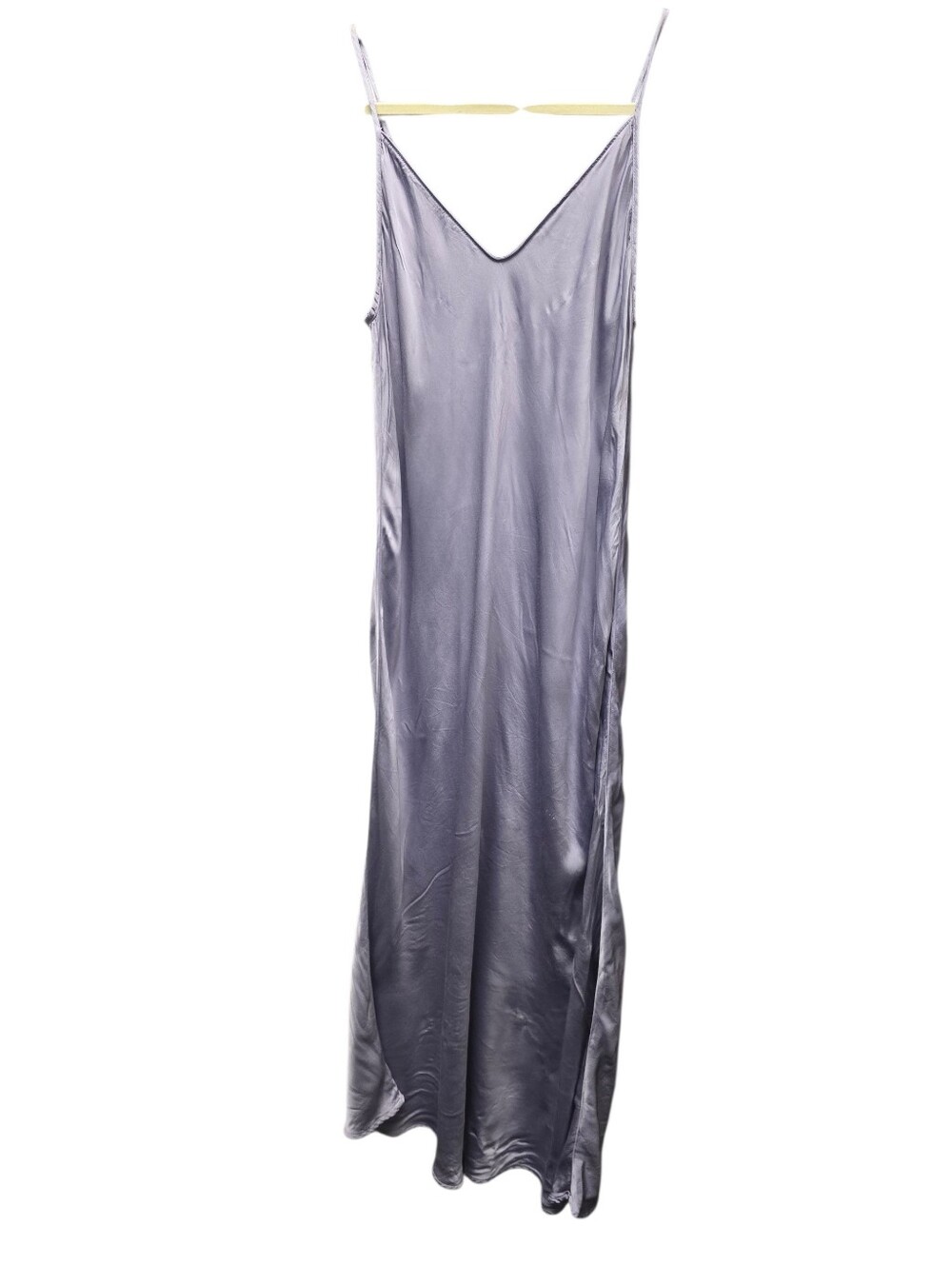 VELVET By Graham &Spencer Poppy Satin Midi Slip Dress Granita Sz. L